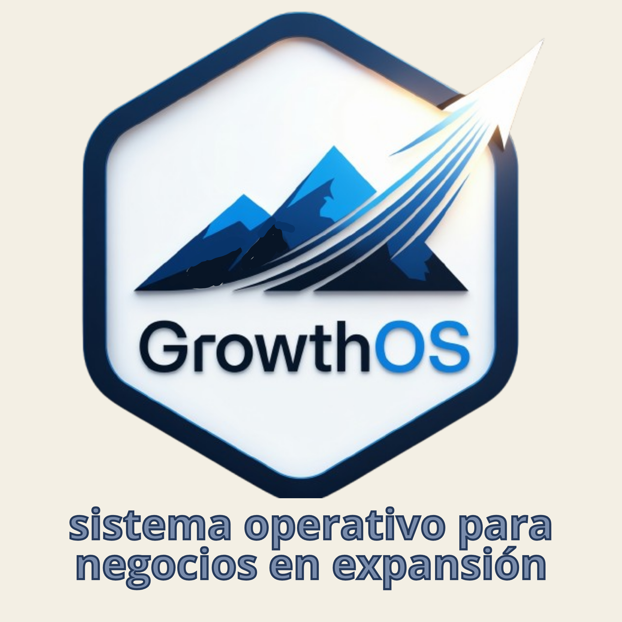 Growth OS — Logo con slogan